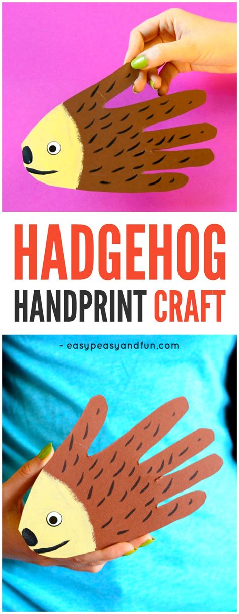 Handprint Hedgehog Craft - Easy Peasy and Fun