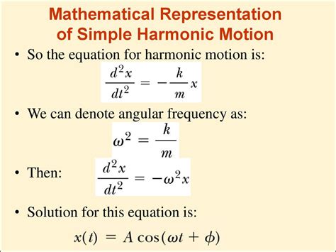 Simple Harmonic Motion Frequency Formula