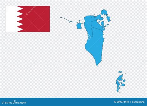 Map and flag of Bahrain stock vector. Illustration of global - 209373449