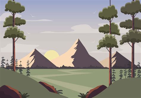 Vector Nature Landscape Illustration 217386 Vector Art at Vecteezy