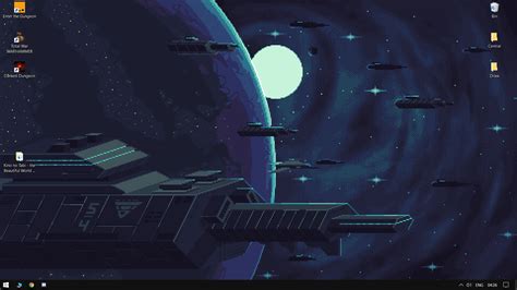 Space Station Pixel Art Gif - 1920x1080 Wallpaper - teahub.io