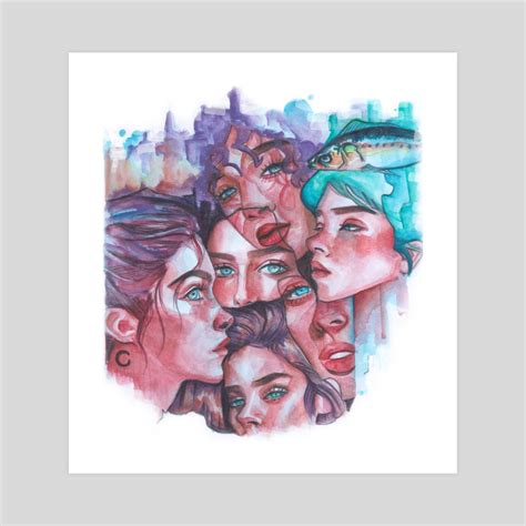 Orchestra - A portrait of many faces, an art print by Enas Atef - INPRNT