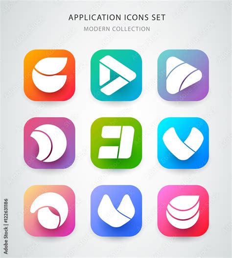 Big vector icons set for application logo icon design. App icon design ...