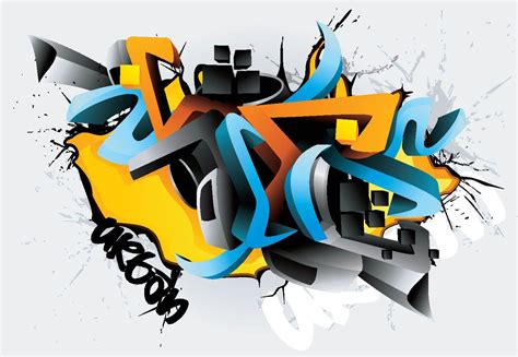 3D graffiti - Wallpaper