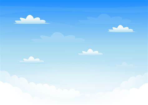 Bright cloudy sky. Cartoon. Vector illustration. Background. 6631117 ...