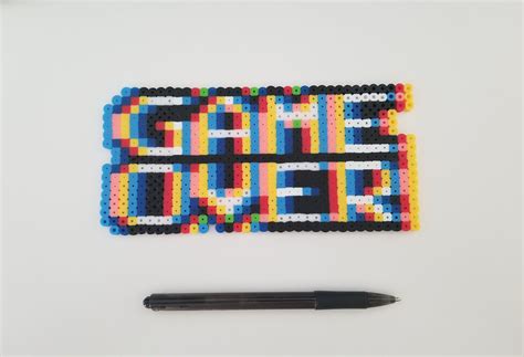 Game Over sign – Pixel Art and Perler Bead Sprites