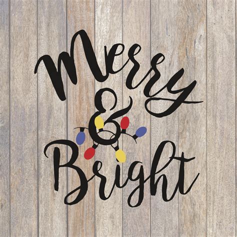 Merry and Bright SVG {B} - Christmas SVG - Holiday SVG