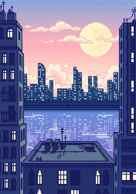 √ Pixel Art Cityscape