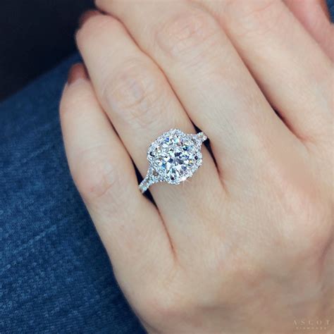 Cushion Cut Diamond Halo Engagement Ring – Ascot Diamonds