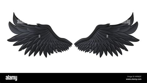 Black Demon Wings Isolated Stock Photo - Alamy