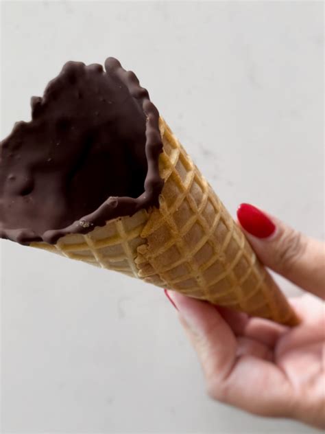 Chocolate Filled Ice Cream Cones