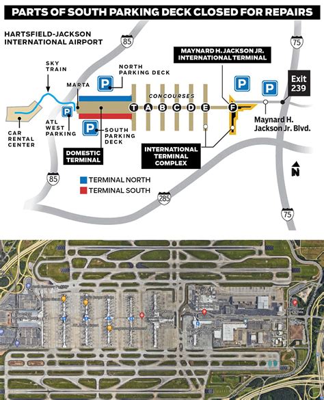 Parking Atlanta airport (ATL) map | Economy Fares