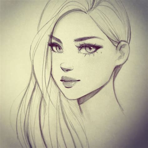 Face Girl Drawing at GetDrawings | Free download