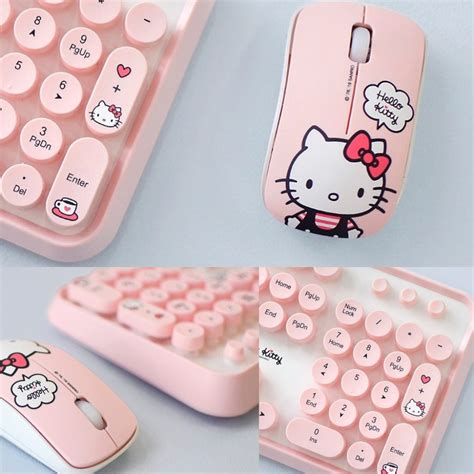 Digital Ventus Hello Kitty Retro 2.4GHz Wireless Keyboard + Mouse Set ...