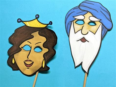 9 Printable PURIM Masks - Purim Story Characters and Paper Toy ...