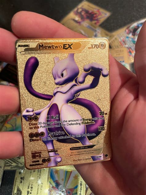 Gold mewtwo pokemon card - asevsoft