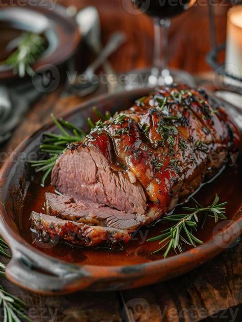 New Zealand lamb roast with rosemary and glaze. 45930269 Stock Photo at ...