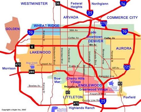 Denver Neighborhoods Map - Denver • mappery