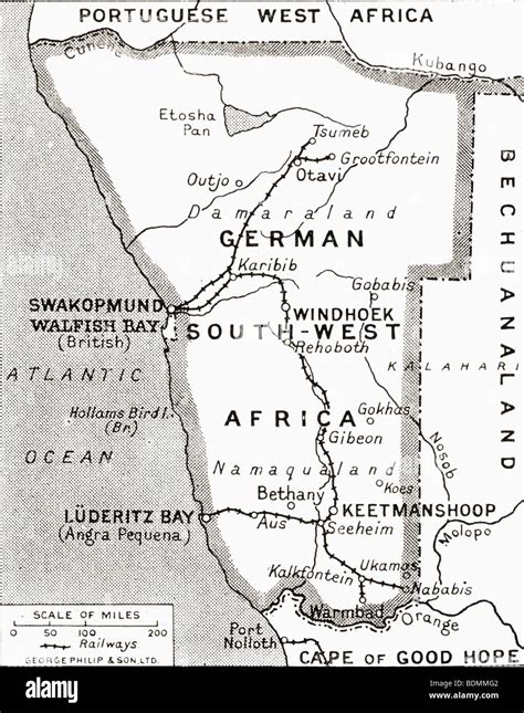 South West Africa Map - Windy Kakalina