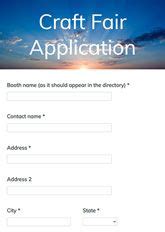 Craft Fair Application Form Template | Formsite