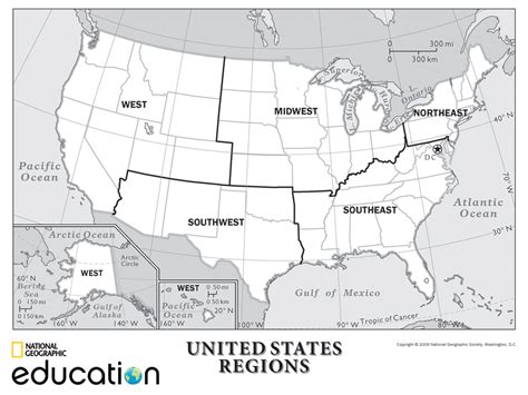 Regions Map Of The Usa