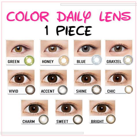 (1 Piece) Daily Cosmetic Color 1 Day Daily Disposable Contact Lenses ...