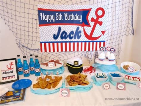 Sailor Birthday Party Ideas - Moms & Munchkins