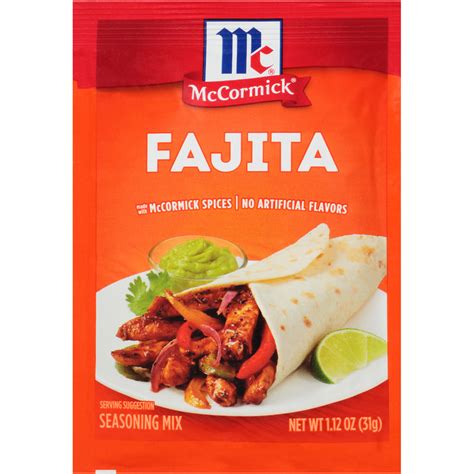 McCormick Classic Fajitas Seasoning Mix Packet, 1.12 oz - Walmart.com ...