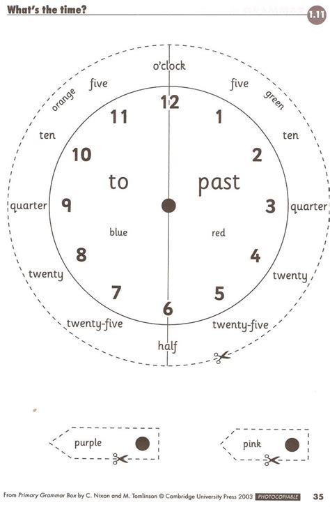 Free Printable Clock Worksheets