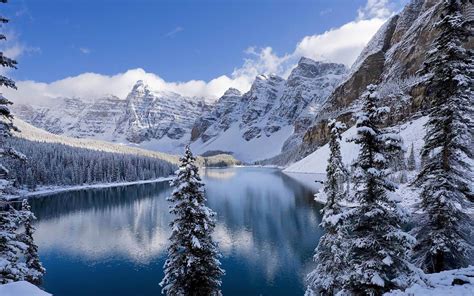 moraine lake banff national park-winter scenery HD Wallpaper-1920x1200 ...