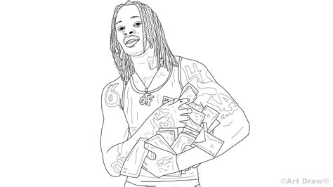 King Von Coloring Pages Rapper Coloring Pages