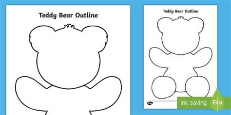 Teddy Bear Template - Primary Resources (teacher made)