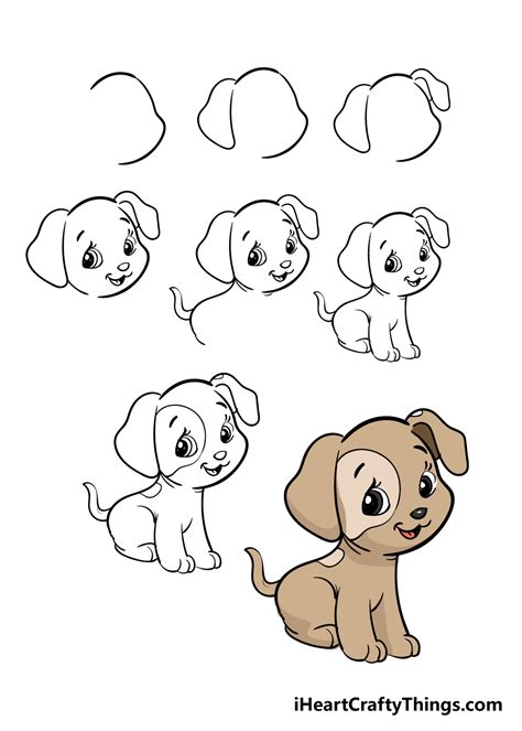 Puppy Drawing - How To Draw A Puppy Step By Step