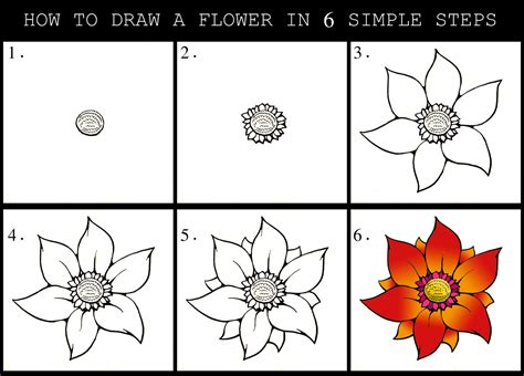 How To Draw Flowers Step By Step With Pictures - Beautiful Flowers