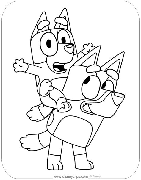 Free Printable Bluey Coloring Pages in PDF | Disneyclips.com