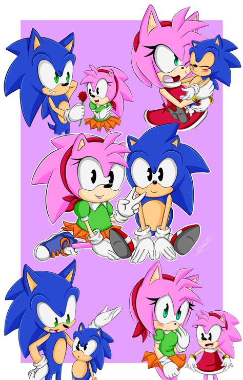 Classic sonic and Classic amy by Diana-ITZ on DeviantArt