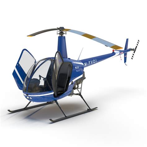 helicopter robinson r22 rigged 3d max