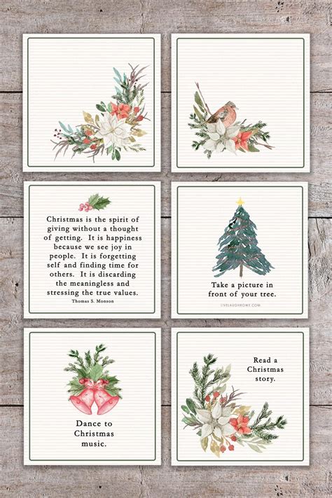 Christmas Advent Cards. Activities + Quotes - Live Laugh Rowe