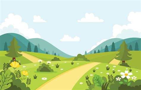 Spring Nature Background 5245913 Vector Art at Vecteezy