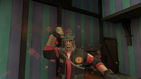 Sniper is very happy using Jarate. : r/tf2