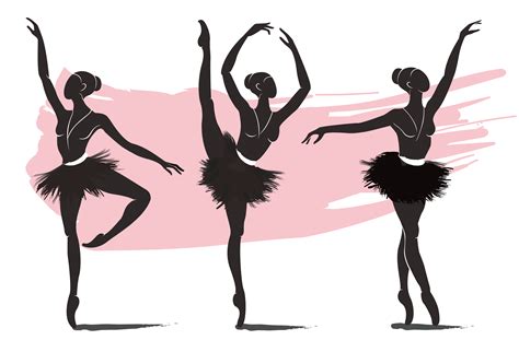 set of woman ballerina, ballet logo icon for ballet school dance studio ...