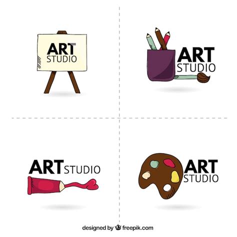 Free Vector | Art studio logo