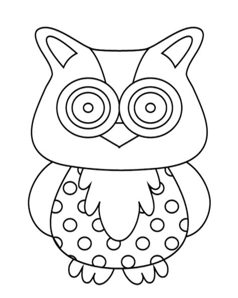 Simple Snowy Owl Drawing