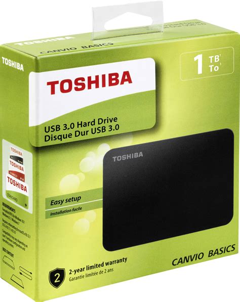 Toshiba HDTB410EK3AA Canvio Basics 2.5" external hard drive 1 TB Matt ...