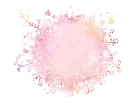 Handpainted Watercolor Print Pink Circle Background, Pink, Loop ...