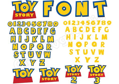 Toy Story FONT SVG, Instant Download, Toy Story Alphabet SVG, Toy Story ...