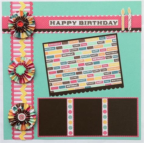 262 best Scrapbook - Birthday Layouts images on Pinterest ...