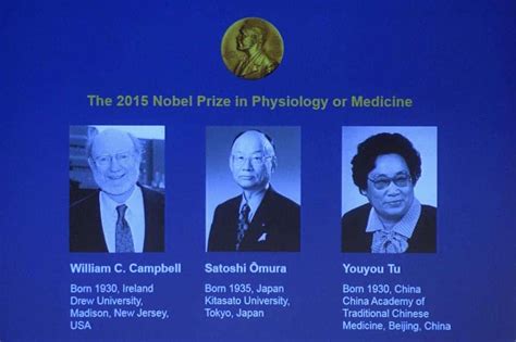 2015 Nobel prize for Physiology or Medicine Awarded