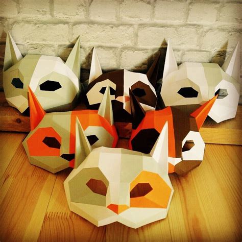 DIY Cat Mask/paper Cat Mask/diy Mask/fancy Dress/halloween Mask ...