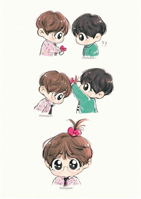 Taekook fanart coreanas t Fanart BTS and Chibi